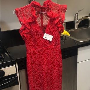 Never worn Red lace party dress